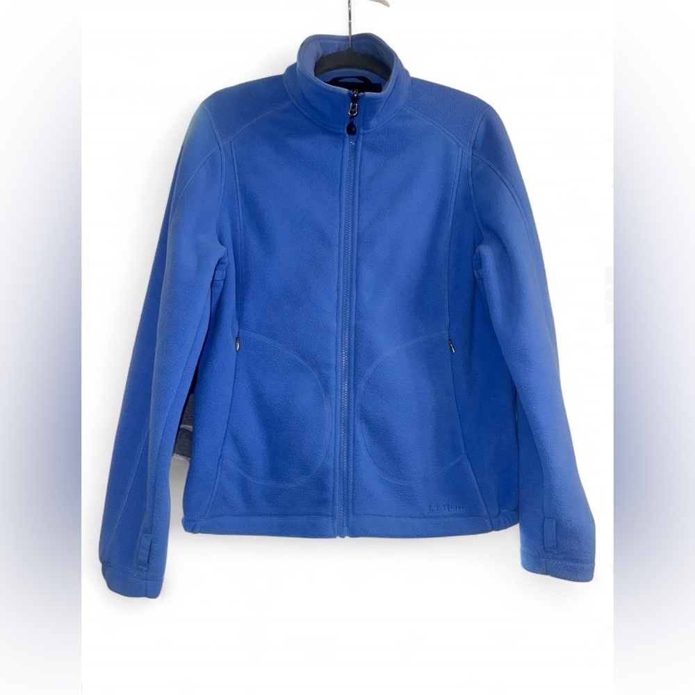 LL Bean Women’s Full Zip Fleece Jacket Small Regular Light Blue Outdoor